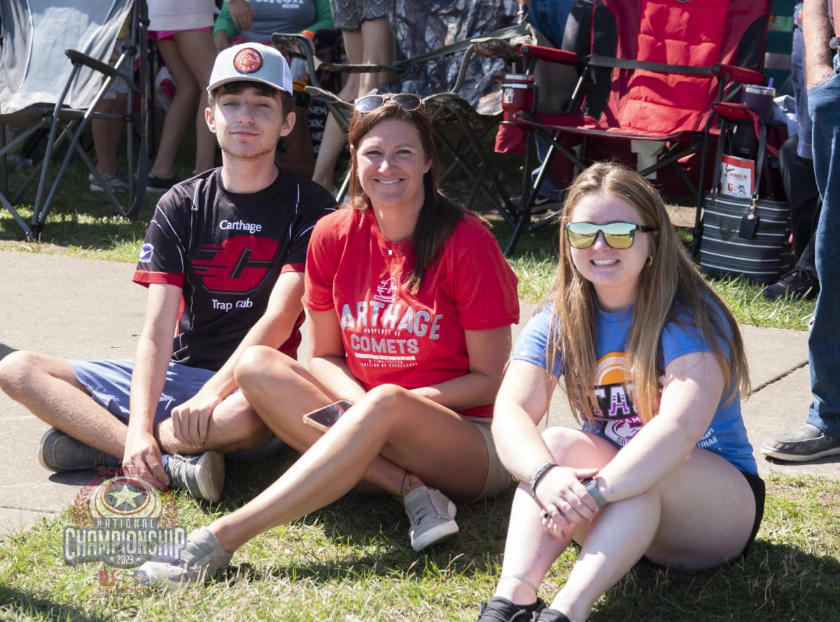 A family watching the USA Clay Target League National Championships.