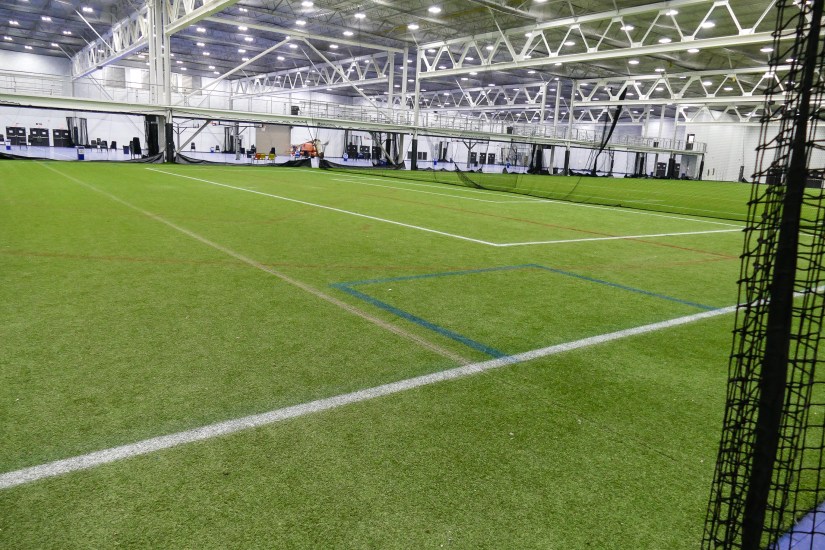 green turf inside sports facility