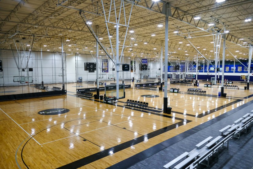 hardwood basketball courts